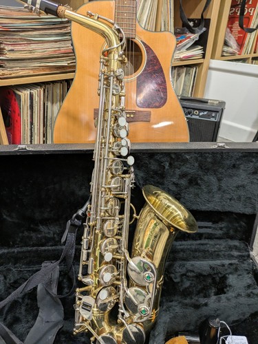 Earlham alto saxophone with - earlham,