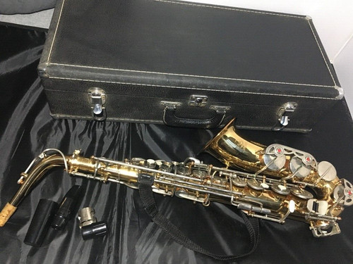 Earlham alto saxophone - in, case